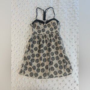 Bar III Dress with Black and Cream Dots